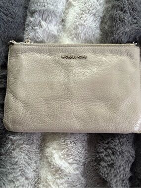 Michael Kors Beige Pebbled Leather Crossbody